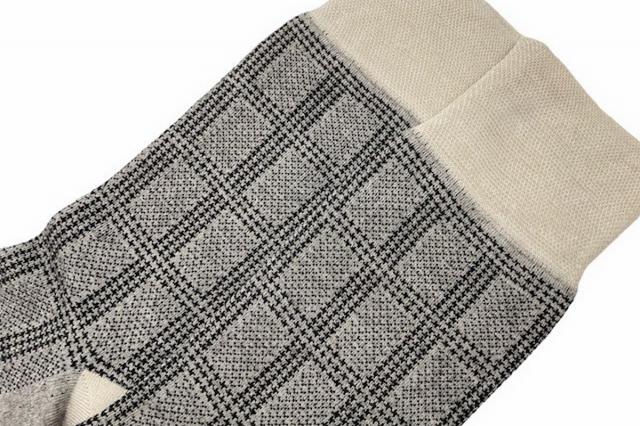 Men's Socks Classic Bamboo 3 pairs beige blocked | La Pera Socks