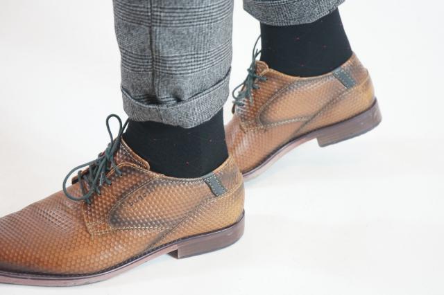 Men's Socks Classic Bamboo 3 pairs black blocked | La Pera Socks