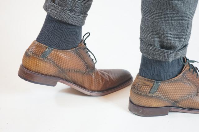 Men's Socks Classic Bamboo 3 pairs grey blocked | La Pera Socks