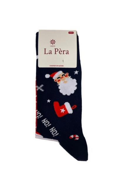 La Pèra Christmas socks blue - red | La Pera Socks