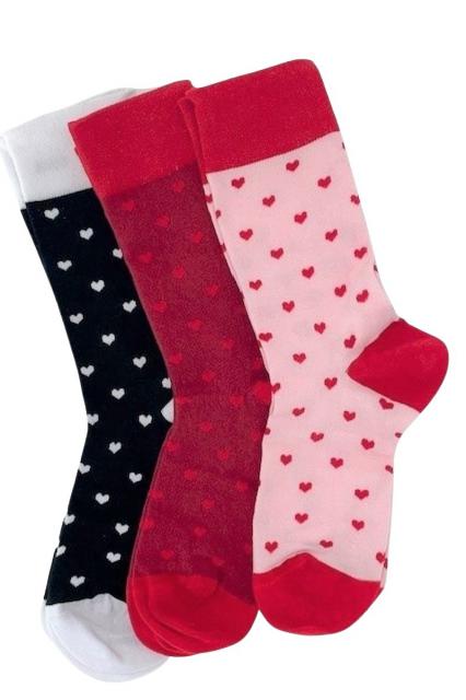Woman socks in a gift box - 3 pair Love | La Pera Socks