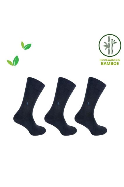 Sokken Heren Classic Bamboe Set van 3 paar donker grijs | La Pera Socks