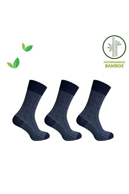 Sokken Heren Classic Bamboe Set van 3 paar antraciet | La Pera Socks