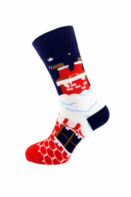 La Pèra Christmas socks blue - red | La Pera Socks