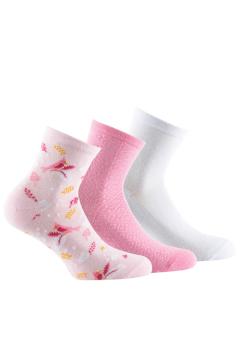  woman Cotton Socks Soft Pink Nature Crew Socks – Blush Harmony (3-Pack)